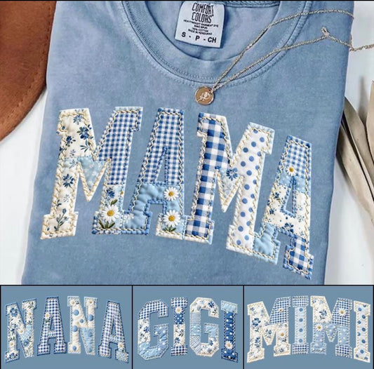 Mama, Nana, Gigi, Mimi Tees- comfort colors