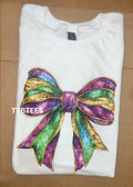 Mardi Gras Glitter Bow