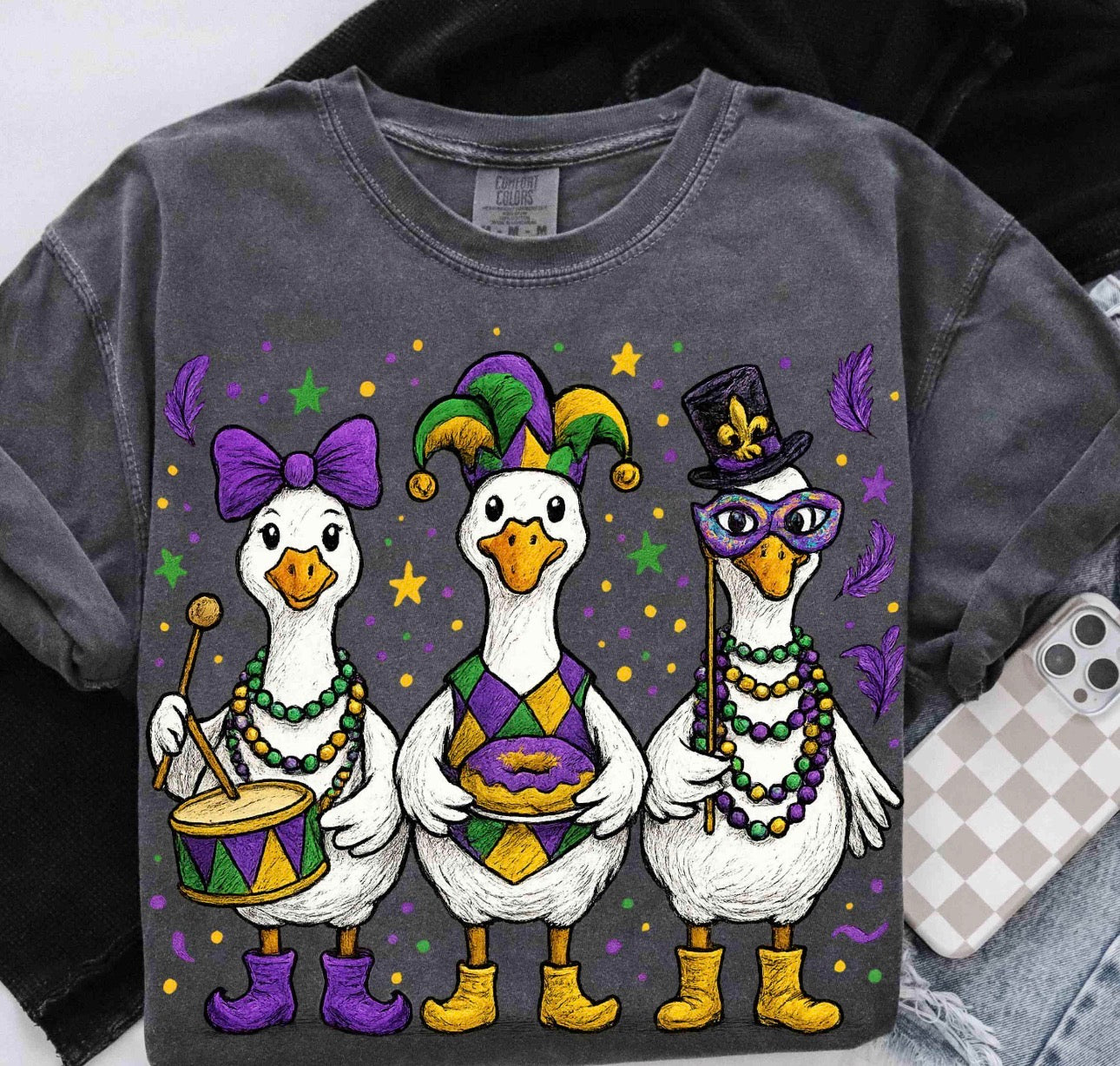 Comfort colors Mardi Gras