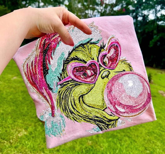 Faux sparkle Grinchy