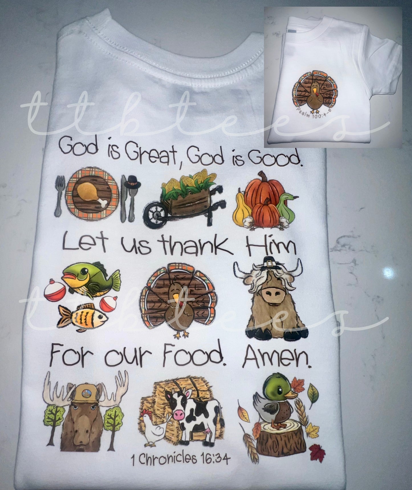 God is great, god is good tee