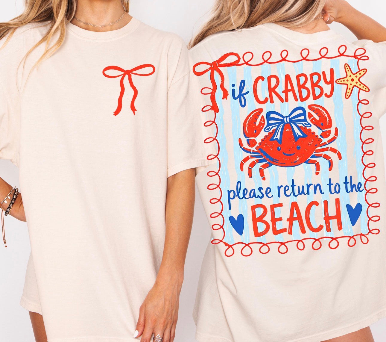 If crabby- 2 sided tee