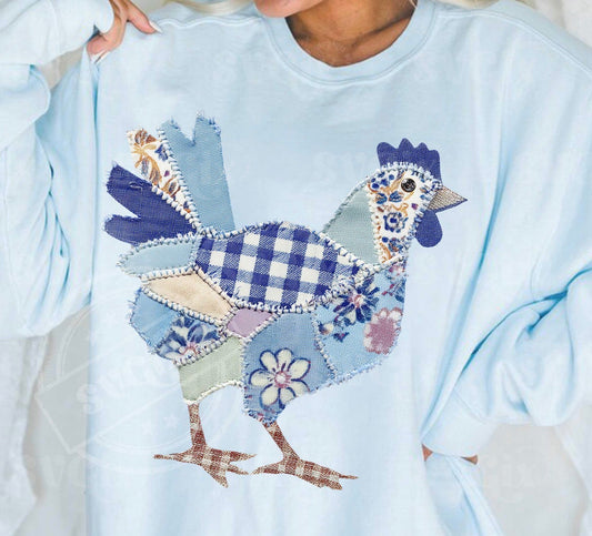 Chicken Patchwork Short Sleeve tee