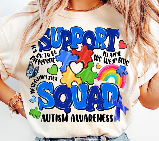Support Squad Tee- autism awareness