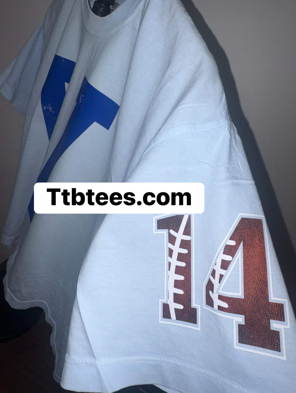 Comfort colors football numbers with big V
