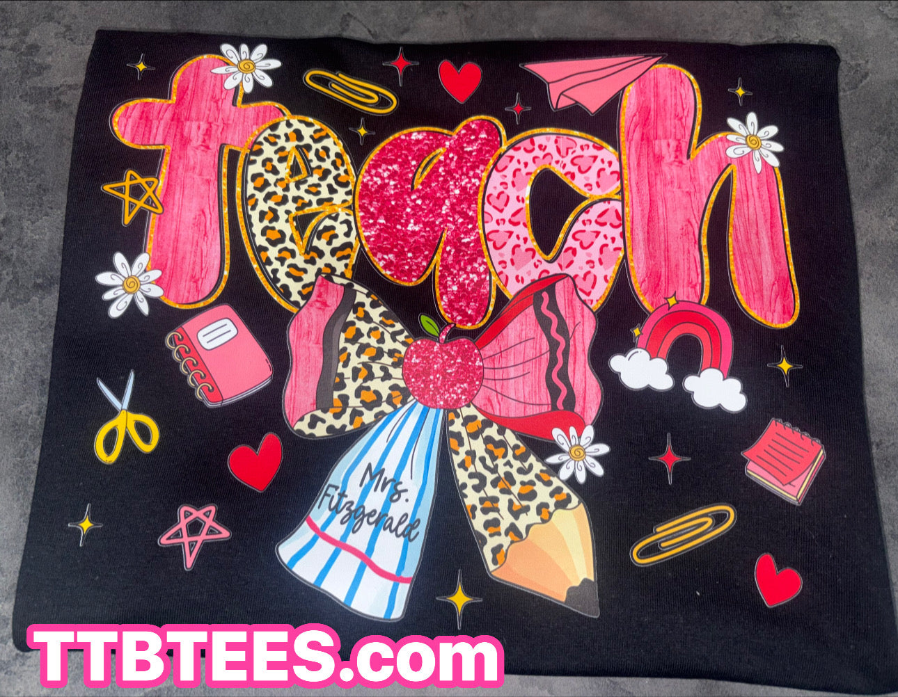 Teach tee with name