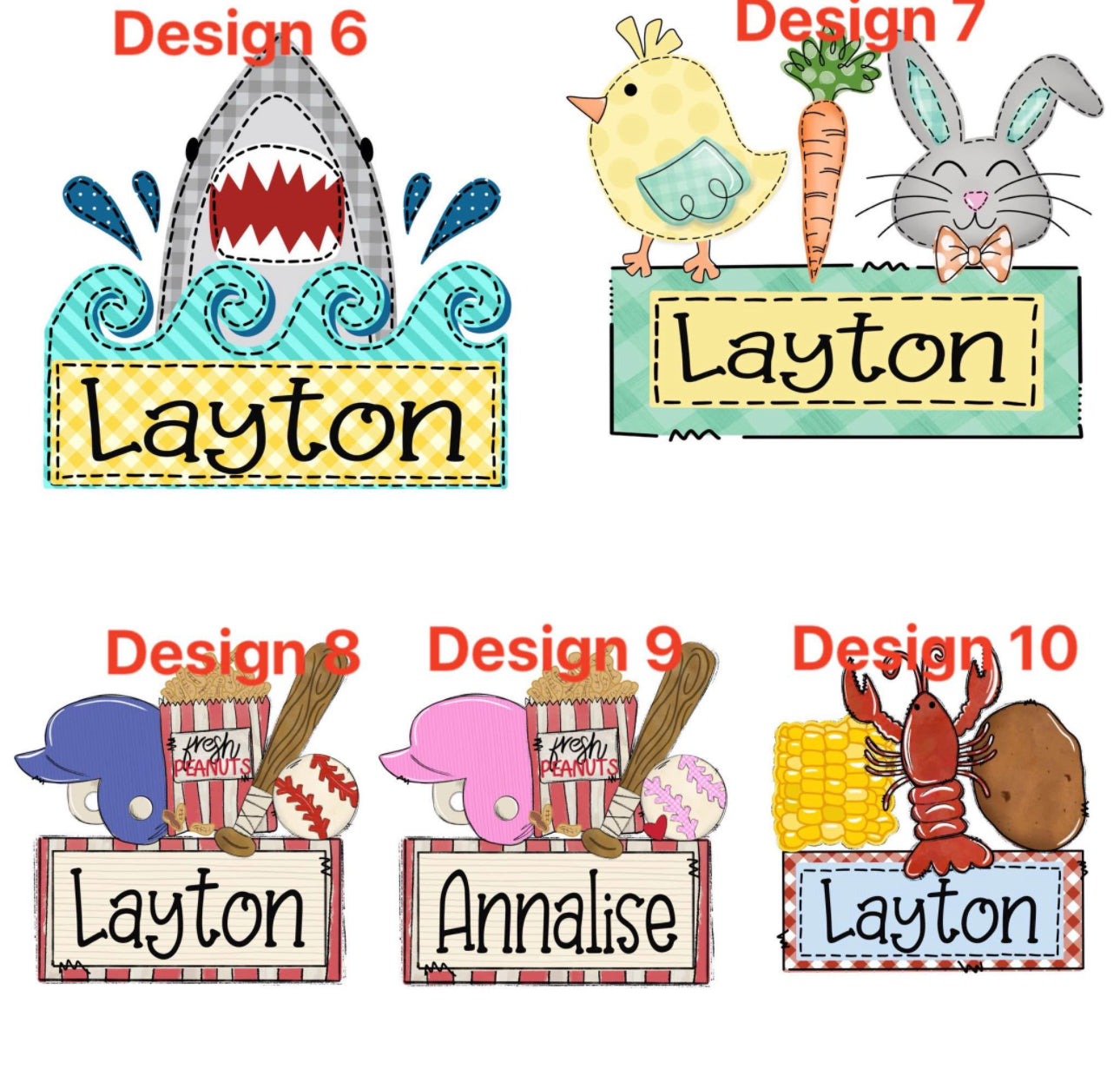 Kid Name Tee (multiple designs)