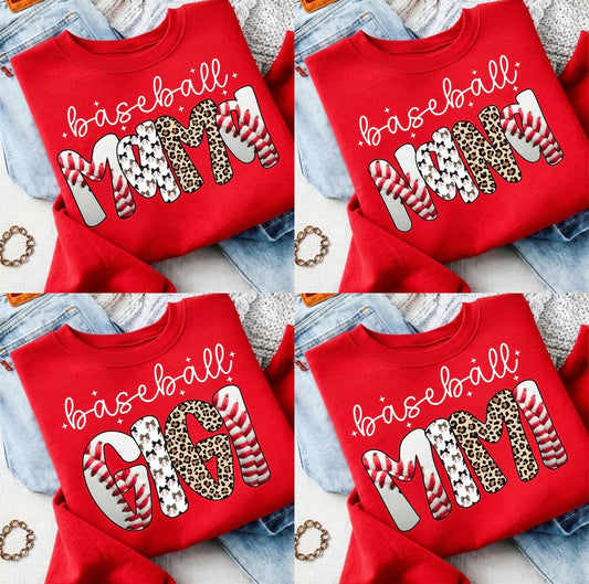 Baseball Mama, Nana, Gigi, Mimi T-SHIRT