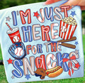 Just here for the snacks baseball
