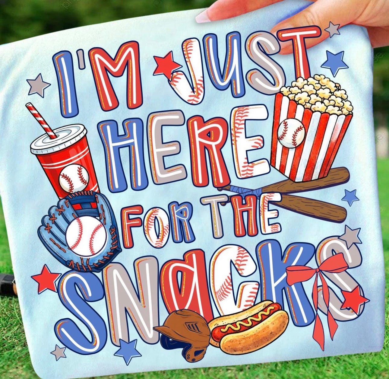 Just here for the snacks baseball